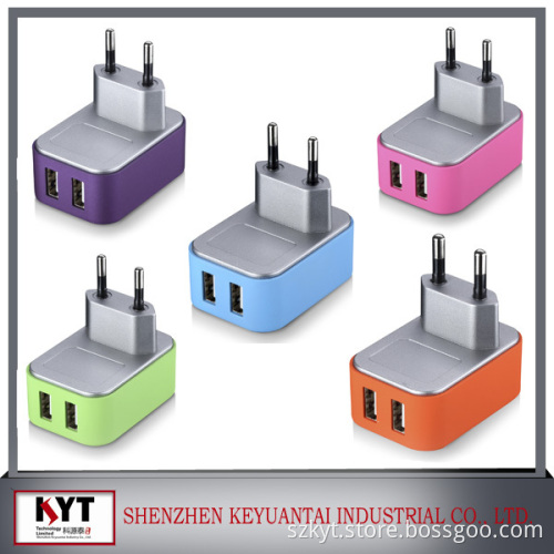 TUV CE CB certified dual usb wall charger for samsung phone, 5V 4A travel charger tablet charger for iphone 7, huawei p9